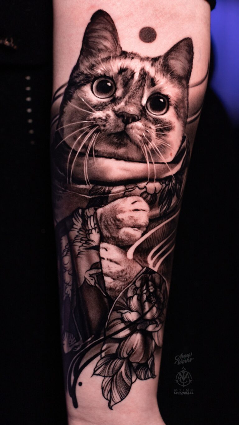 Чёрно-серый реализм Tattoo - Работа 73