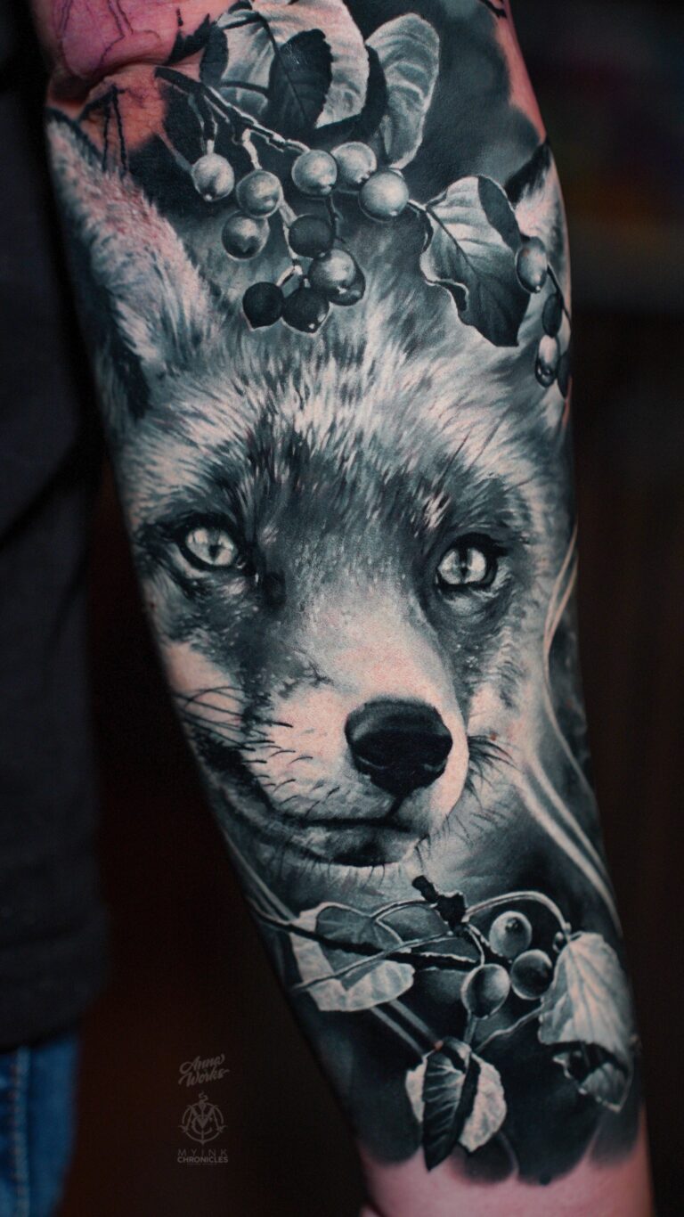 Чёрно-серый реализм Tattoo - Работа 71