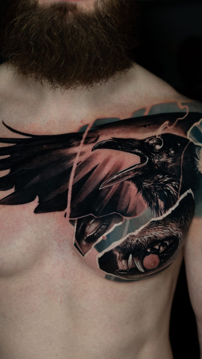 Чёрно-серый реализм Tattoo - Работа 69