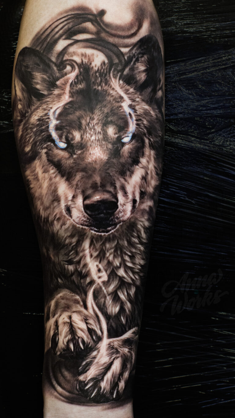 Чёрно-серый реализм Tattoo - Работа 68