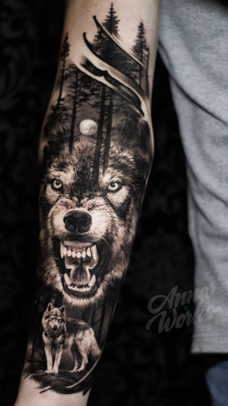 Чёрно-серый реализм Tattoo - Работа 66