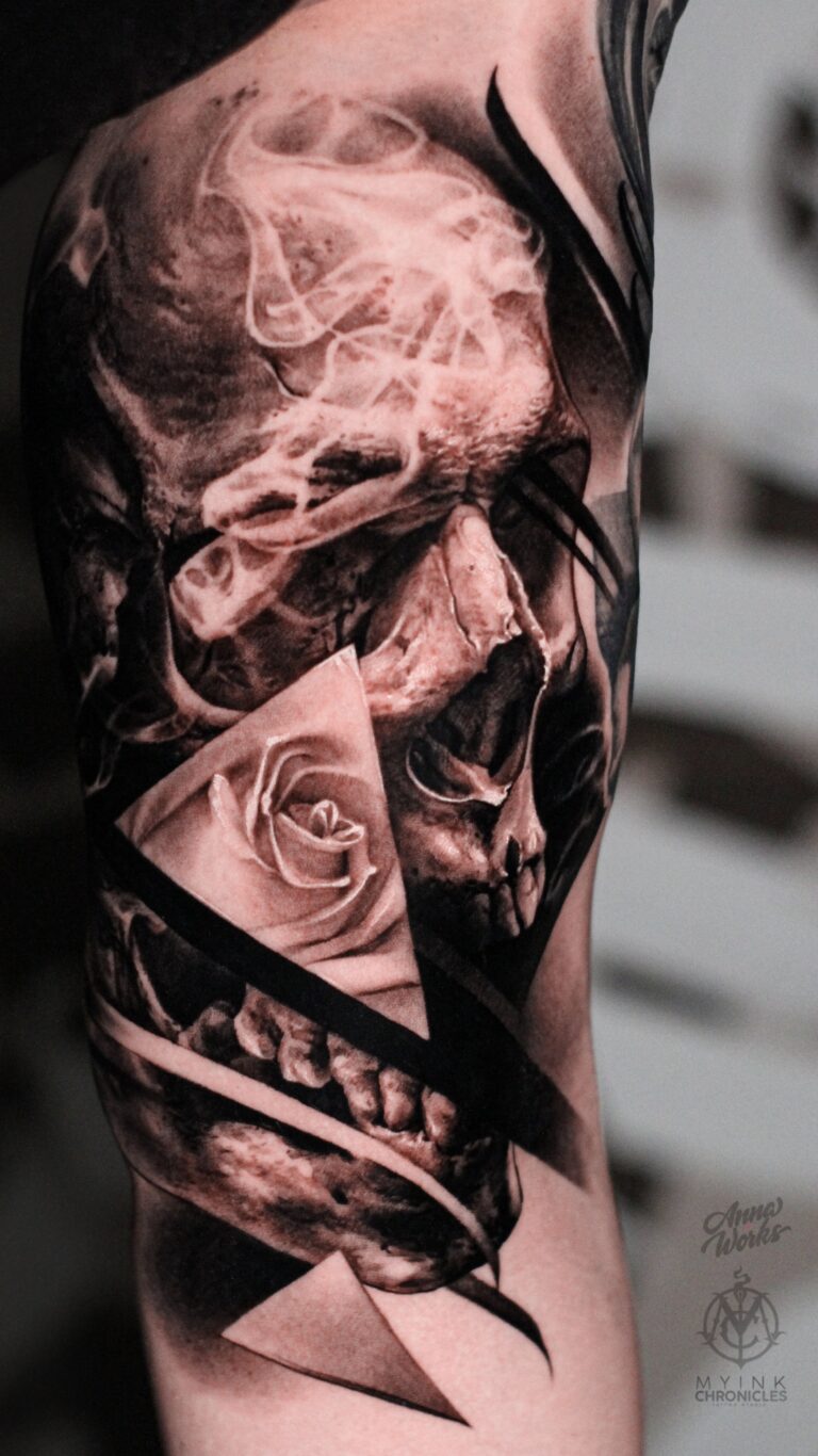 Чёрно-серый реализм Tattoo - Работа 65