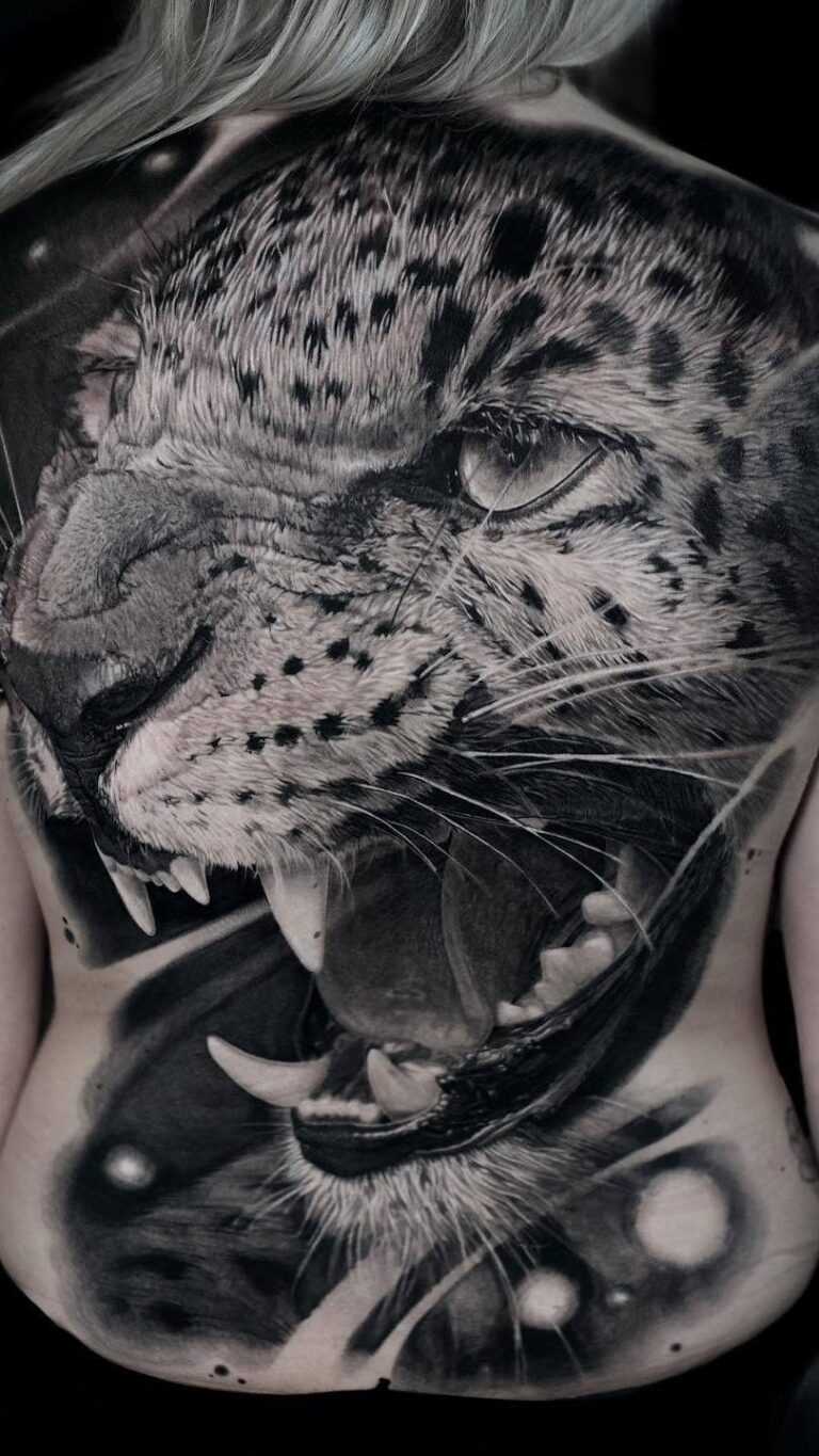 Чёрно-серый реализм Tattoo - Работа 64