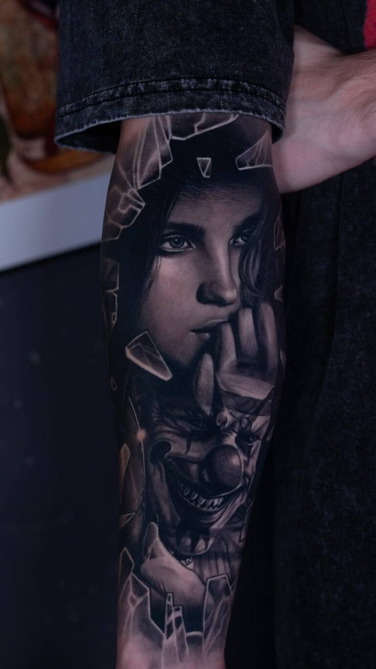 Чёрно-серый реализм Tattoo - Работа 62