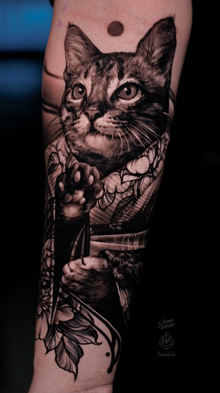 Чёрно-серый реализм Tattoo - Работа 55