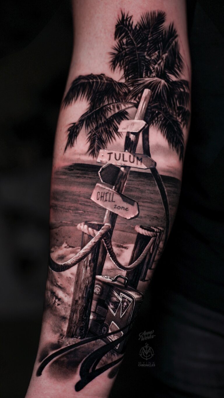 Чёрно-серый реализм Tattoo - Работа 50