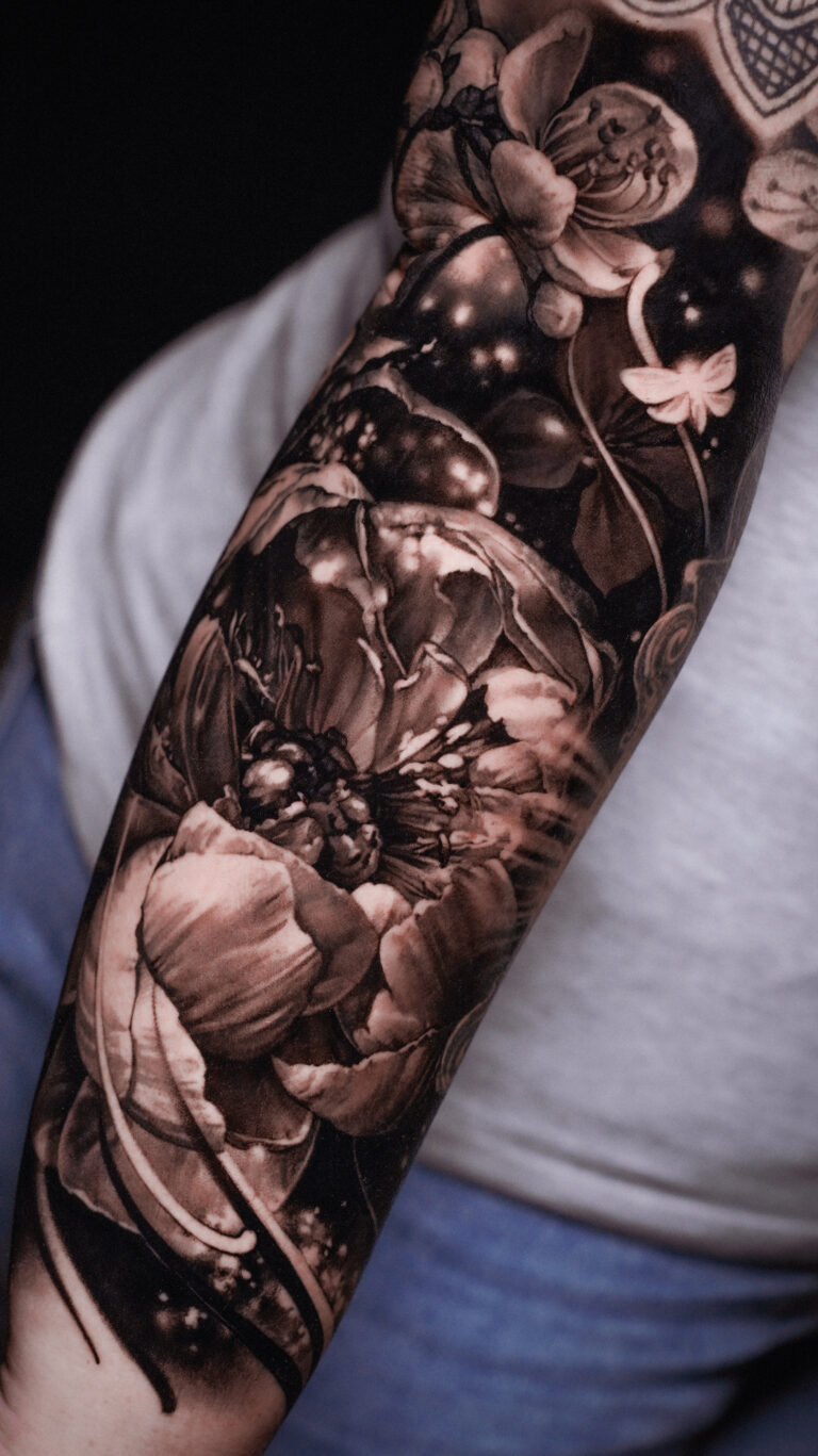 Чёрно-серый реализм Tattoo - Работа 47