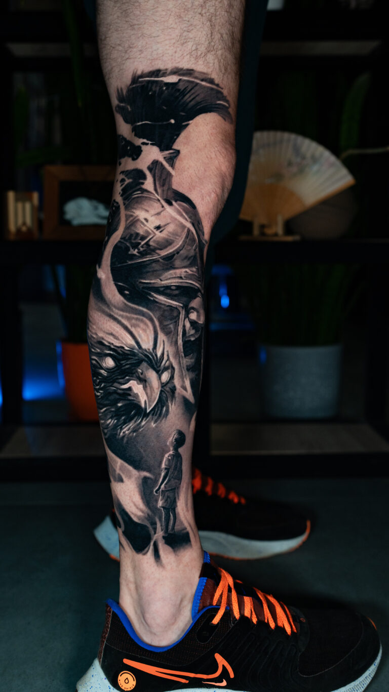 Чёрно-серый реализм Tattoo - Работа 43