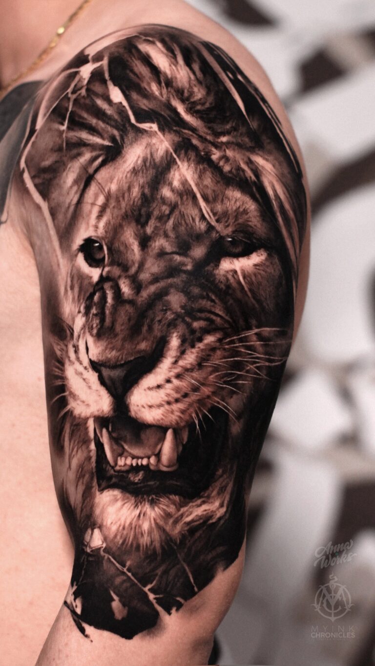 Чёрно-серый реализм Tattoo - Работа 34