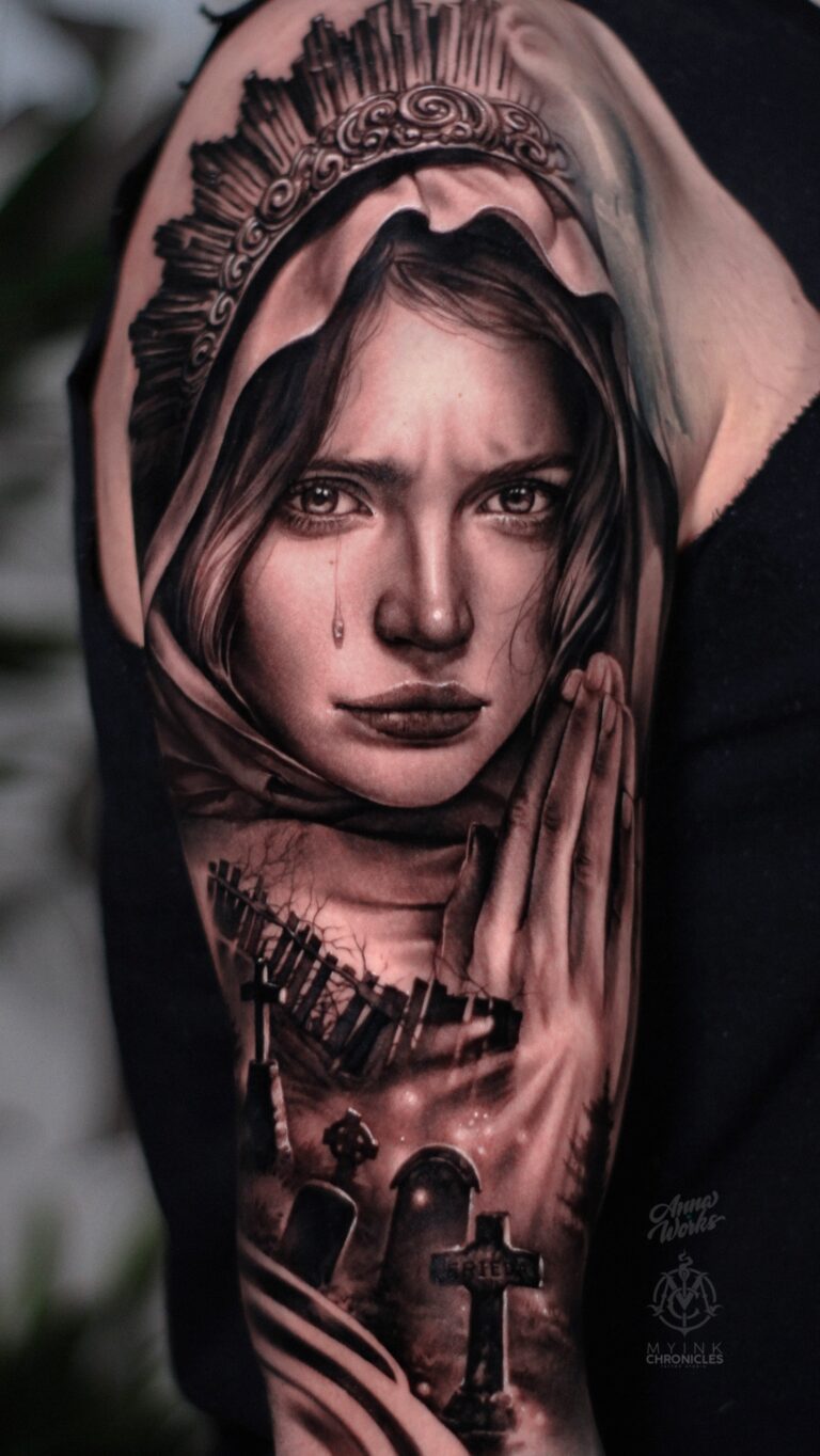 Чёрно-серый реализм Tattoo - Работа 33