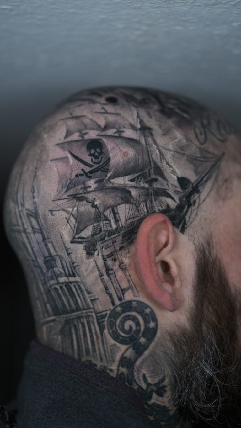 Чёрно-серый реализм Tattoo - Работа 20