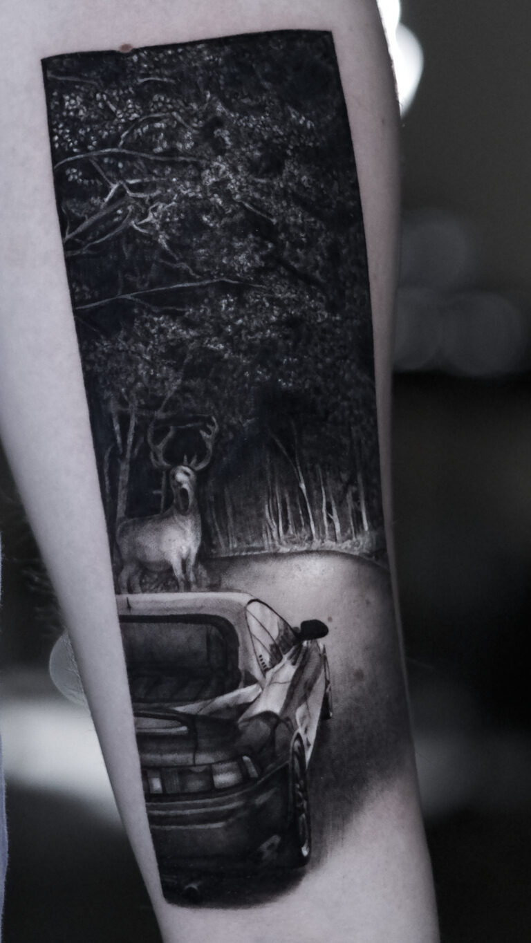 Чёрно-серый реализм Tattoo - Работа 14