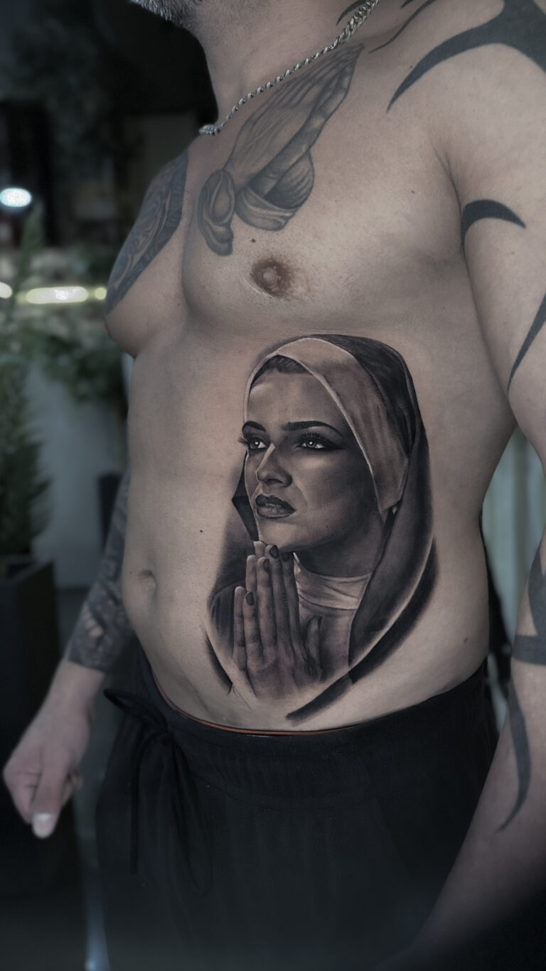 Чёрно-серый реализм Tattoo - Работа 13