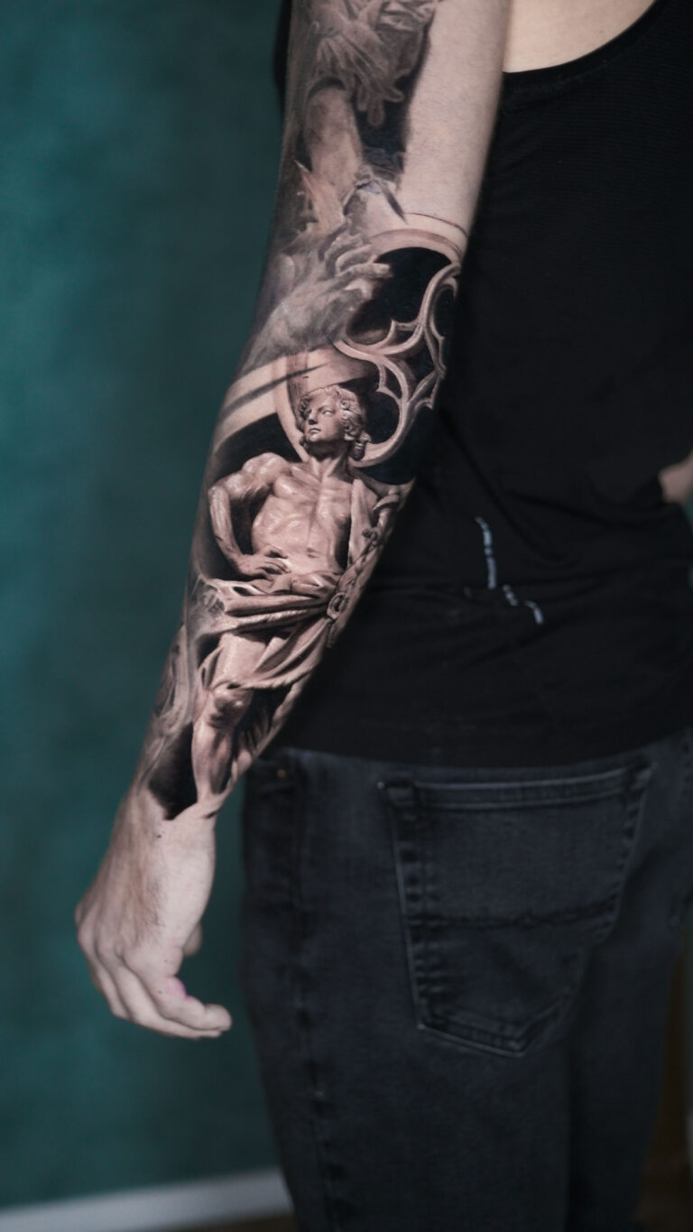 Чёрно-серый реализм Tattoo - Работа 4