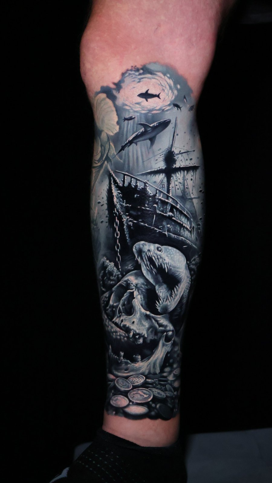 Чёрно-серый реализм Tattoo - Работа 75