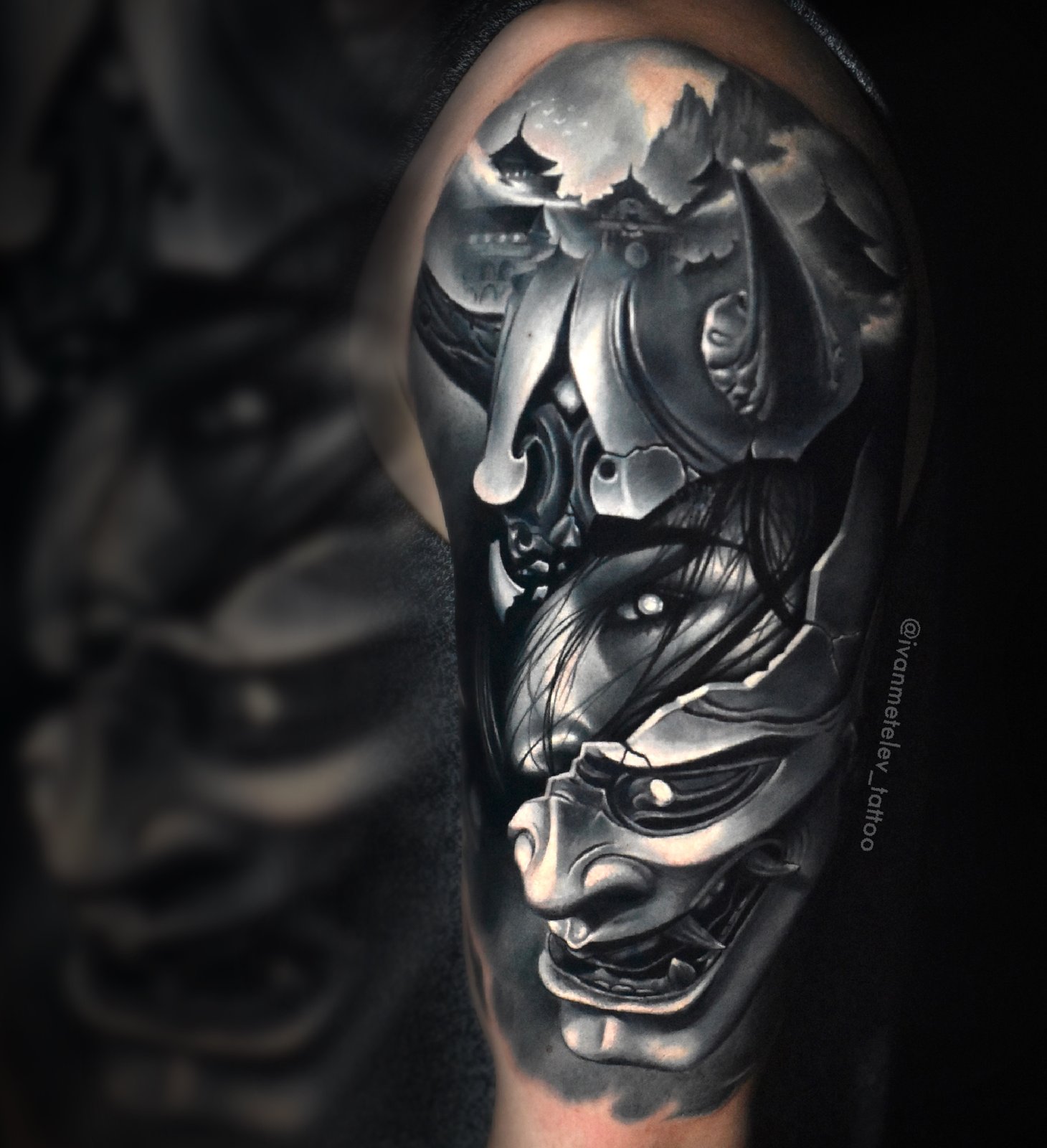 Чёрно-серый реализм Tattoo - Работа 77