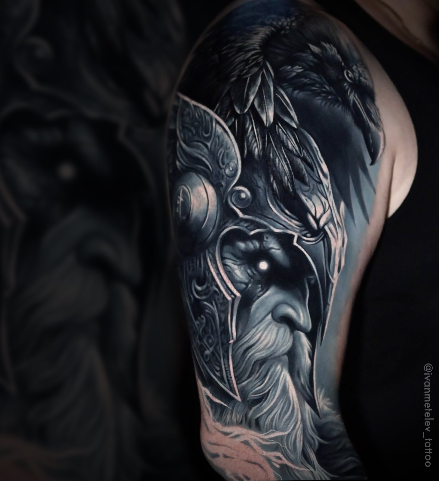 Чёрно-серый реализм Tattoo - Работа 78