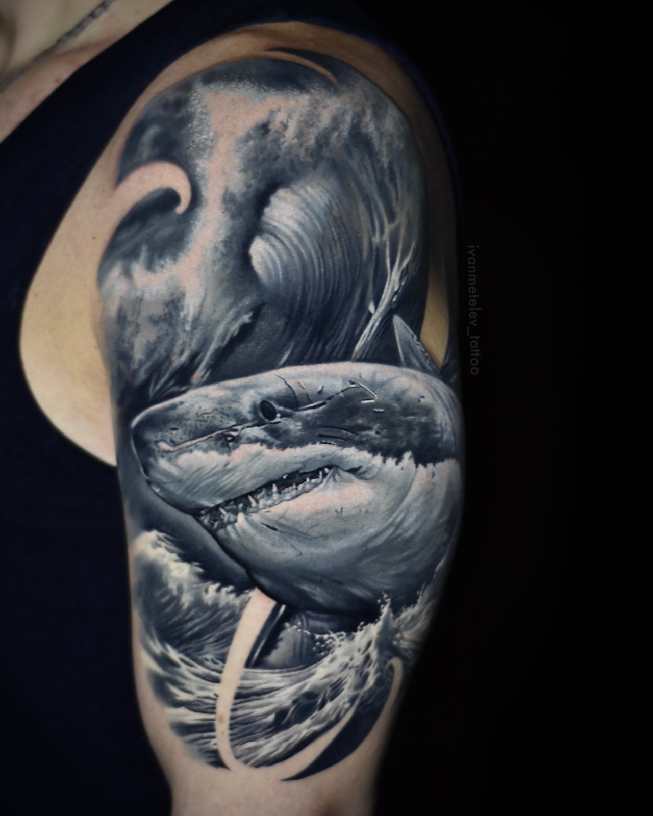 Чёрно-серый реализм Tattoo - Работа 79