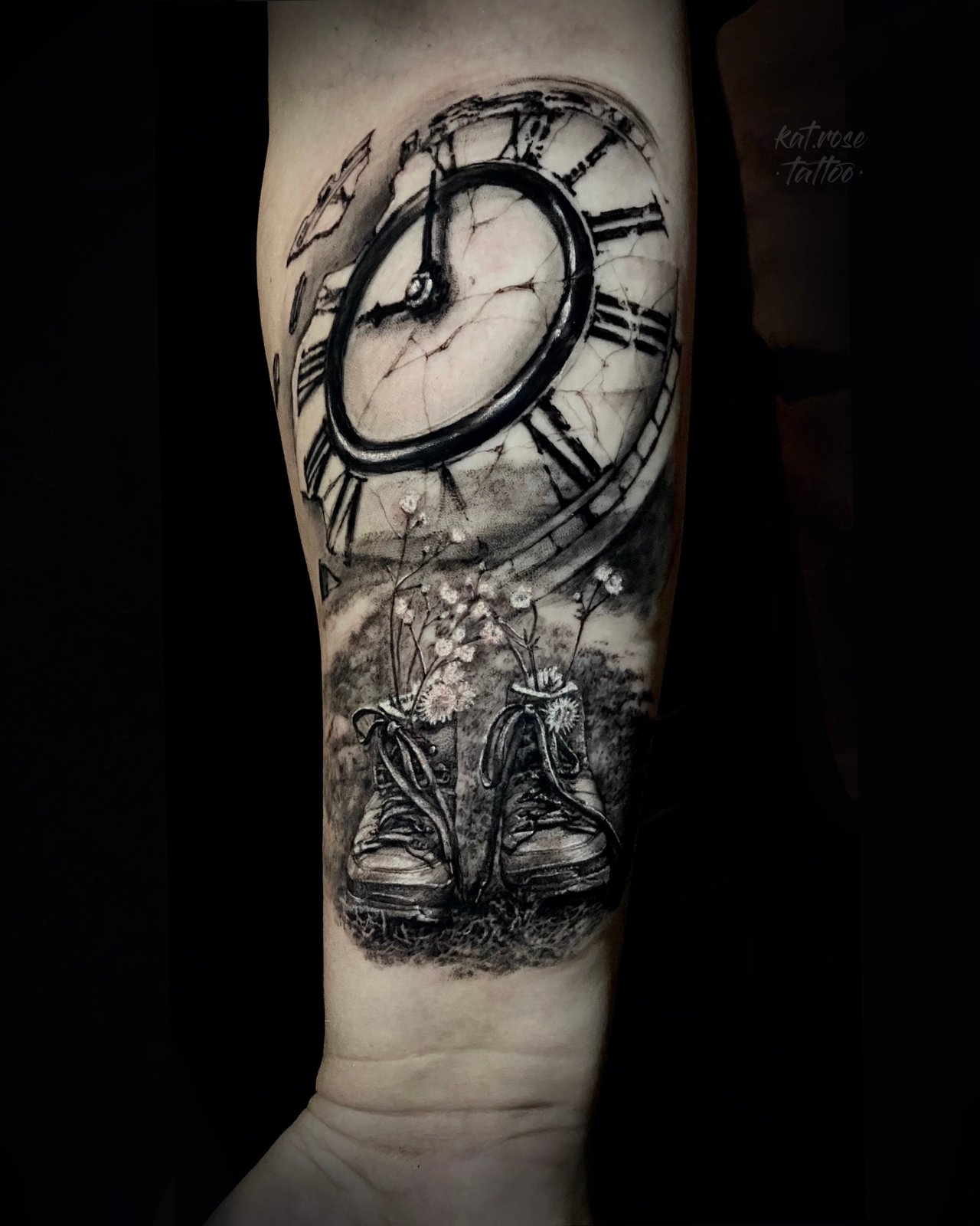 Чёрно-серый реализм Tattoo - Работа 86