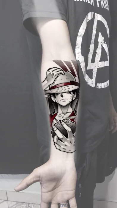 Anime-Figur mit Strohhut