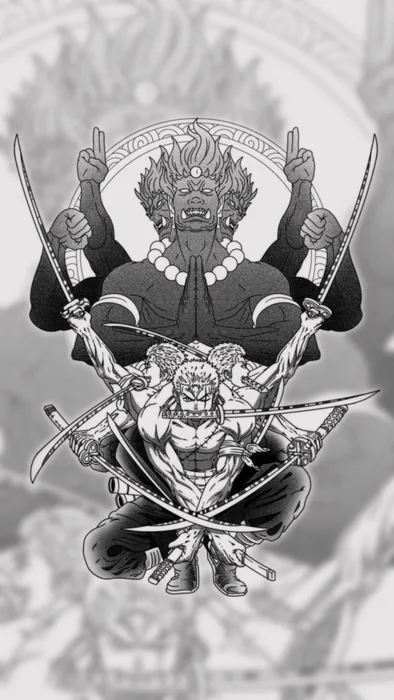 Samurai- und Dämonenkomposition